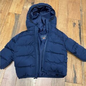 The Children's Place Blue Puffer Jacket with Hood and Insulation